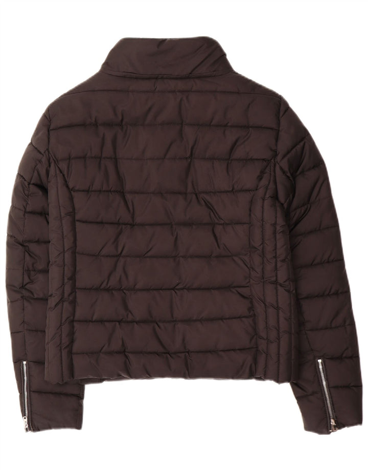 ZARA Womens Padded Jacket UK 14 Medium Black Polyester