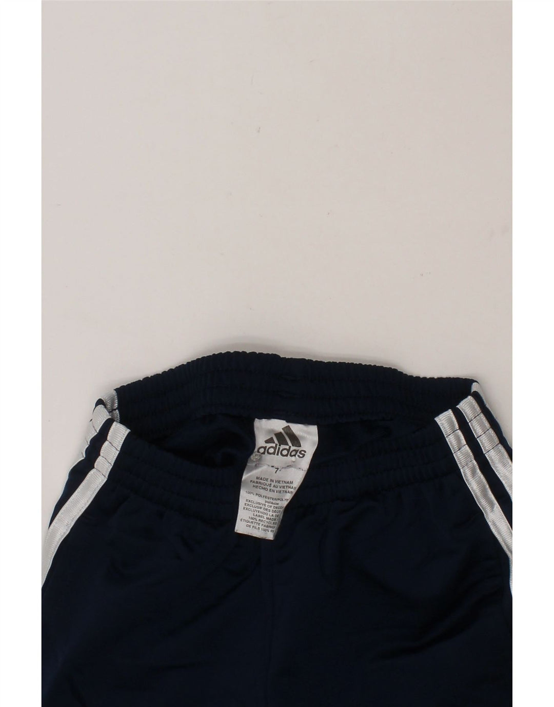 ADIDAS Boys Tracksuit Trousers 6-7 Years  Navy Blue Polyester Vintage Adidas and Second-Hand Adidas from Messina Hembry 