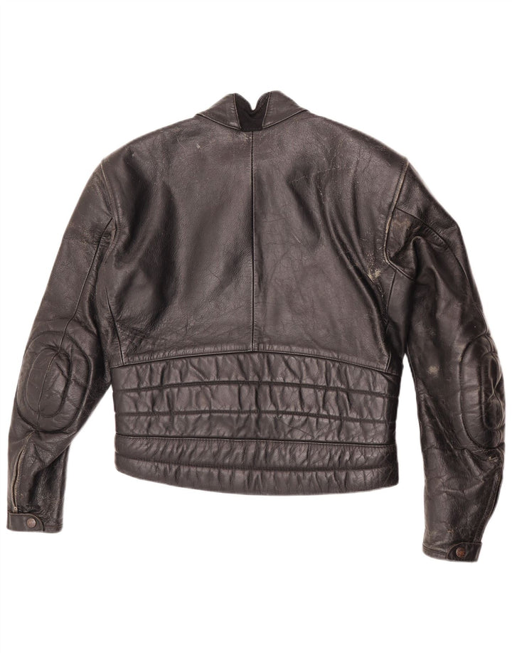 Dainese Womens Leather Biker Jacket Size 52 Medium Brown Leather