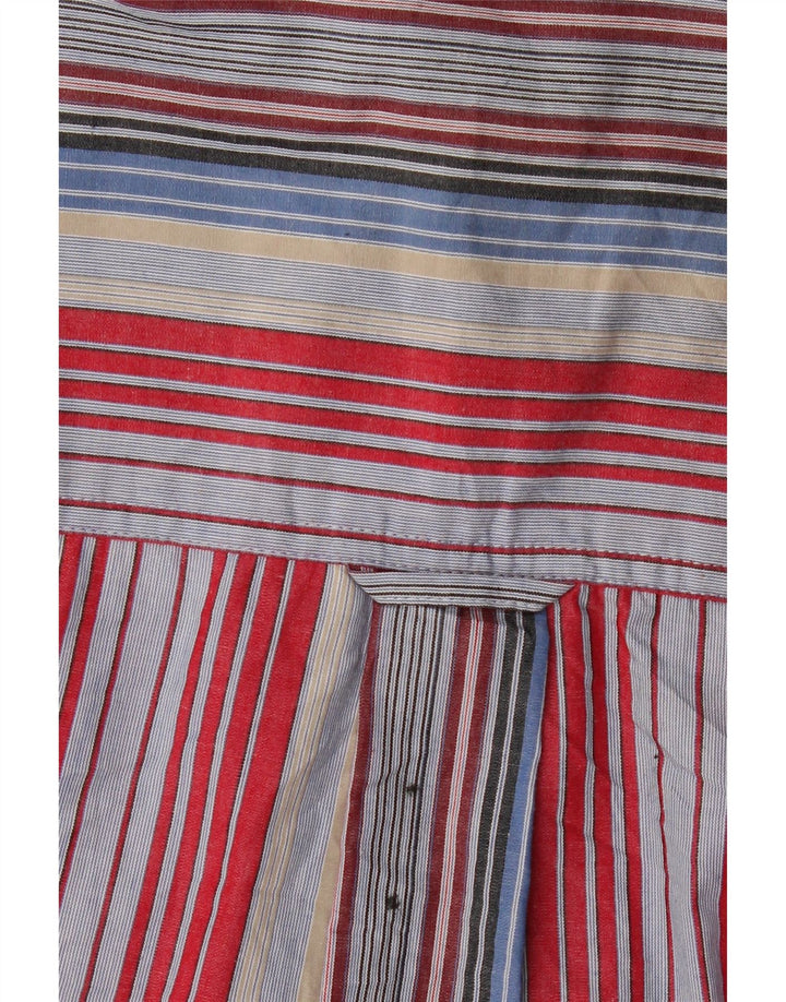 Chaps Mens Easy Care Shirt Medium Multicoloured Striped Cotton