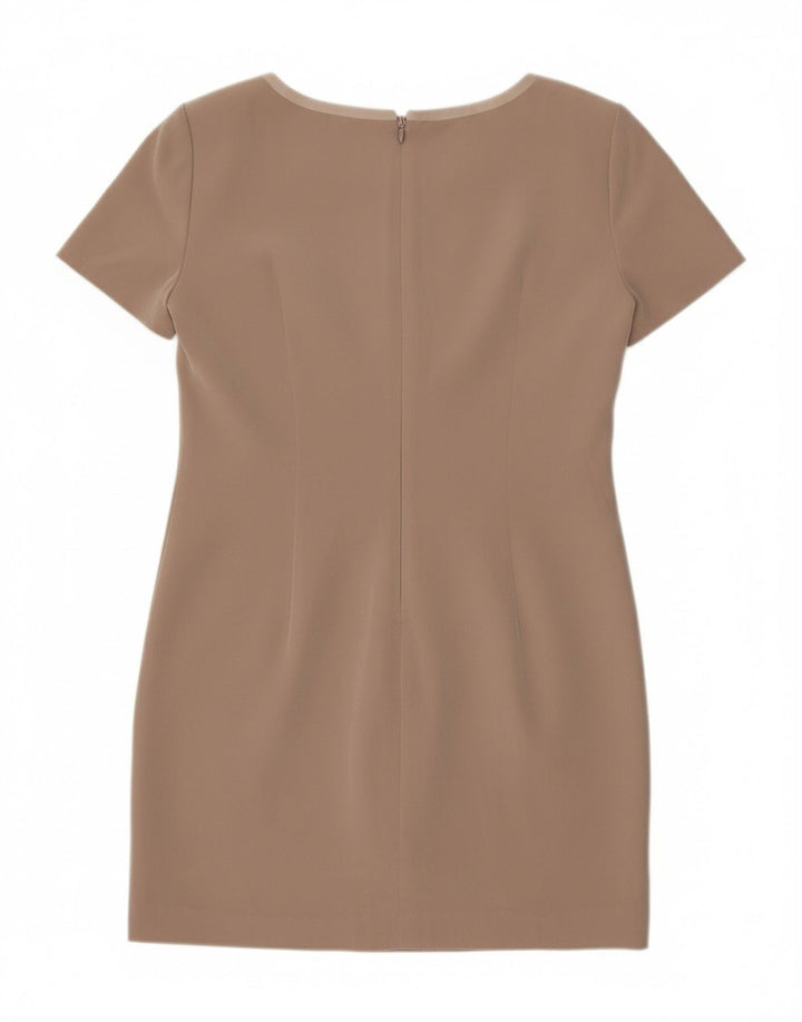 JACQUES VERT Womens Sheath Dress UK 14 Large Beige Polyester