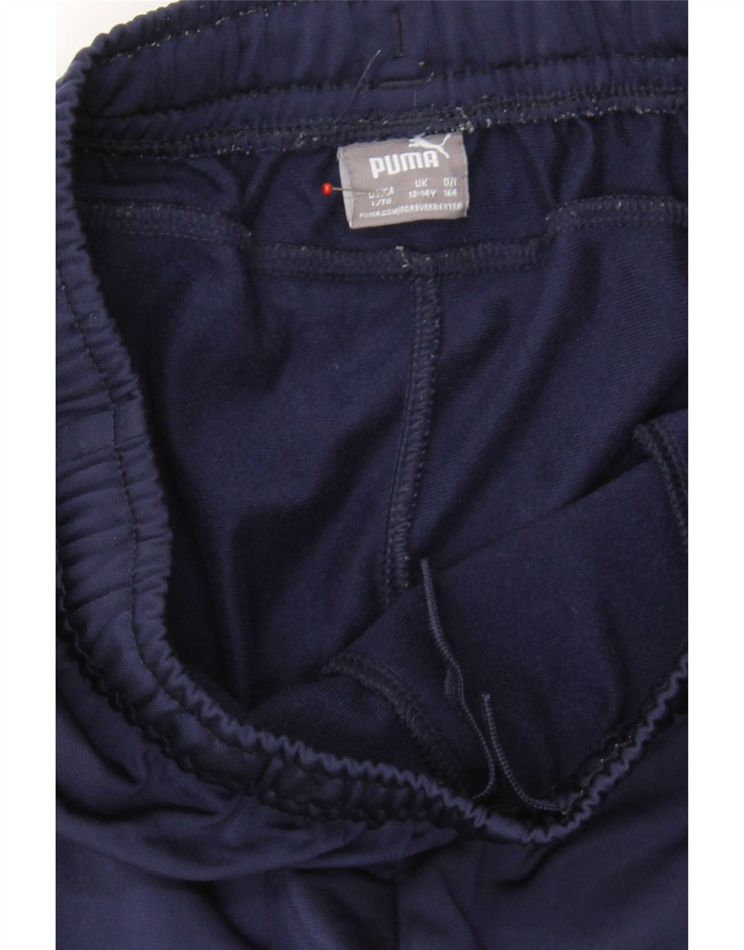 PUMA Boys Tracksuit Trousers 13-14 Years  Navy Blue Polyester Vintage Puma and Second-Hand Puma from Messina Hembry 