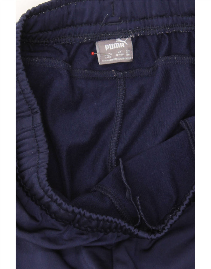 PUMA Boys Tracksuit Trousers 13-14 Years  Navy Blue Polyester Vintage Puma and Second-Hand Puma from Messina Hembry 