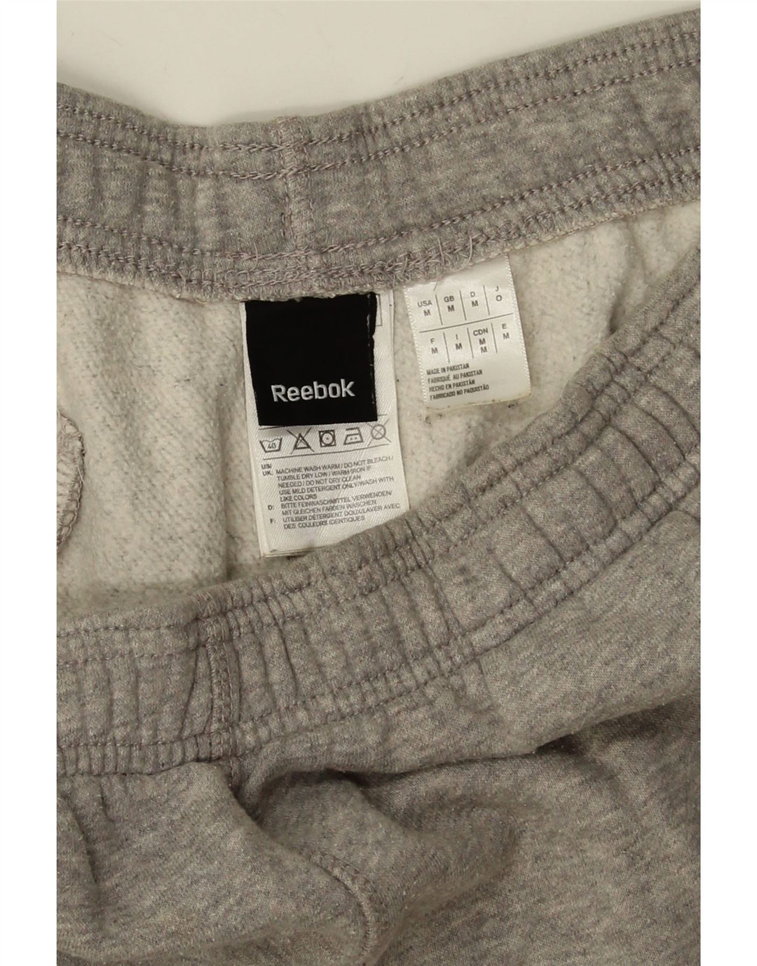 REEBOK Mens Tracksuit Trousers Joggers Medium Grey Cotton Vintage Reebok and Second-Hand Reebok from Messina Hembry 