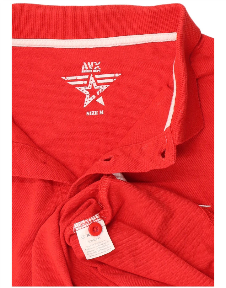 Avirex herre poloshirt Medium rød bomuld