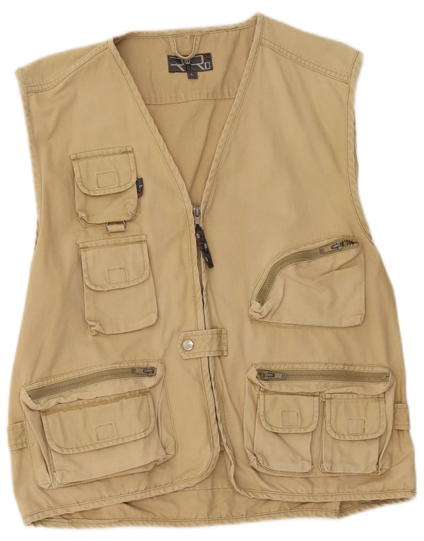 Giacca utility da uomo vintage UK 40 grande cotone beige