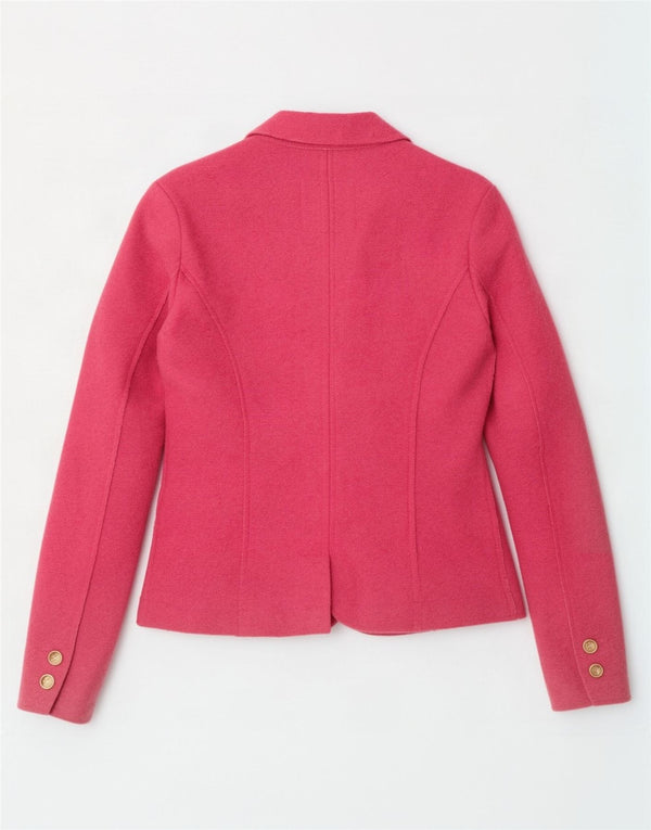 Rifle Veste Blazer 2 Boutons Femme UK 14 Grande Laine Rose