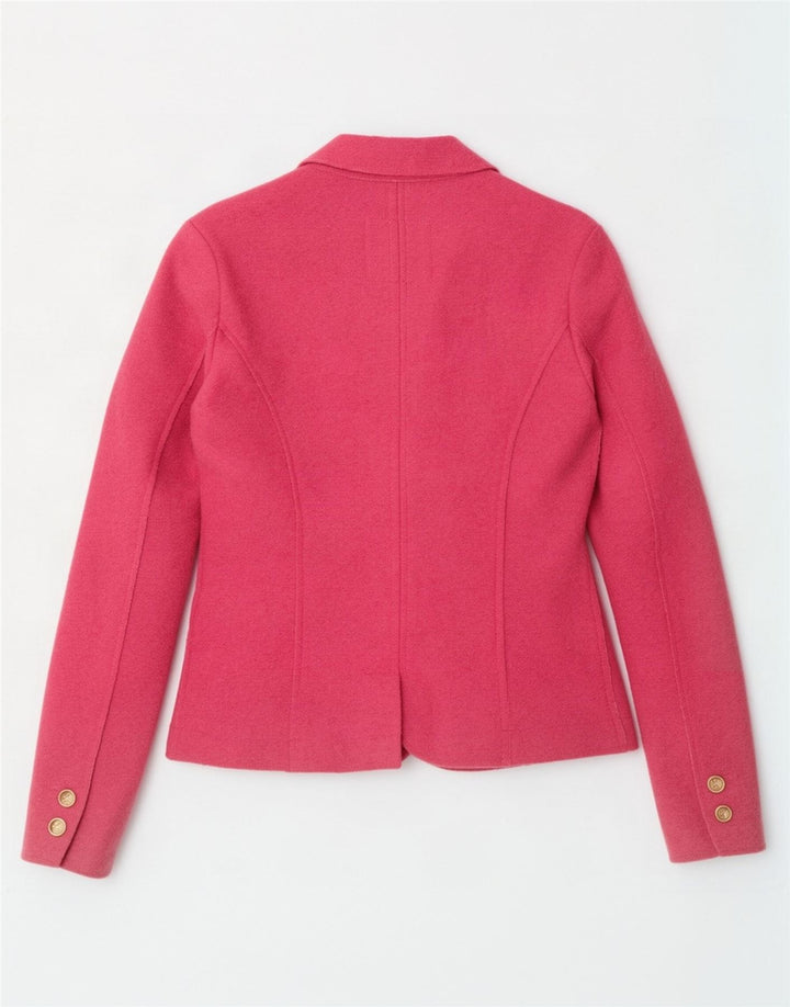 Giacca blazer da donna a 2 bottoni Rifle UK 14 grande lana rosa