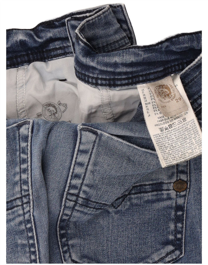 Męskie jeansy Diesel Slim W29 L31 Niebieskie bawełniane