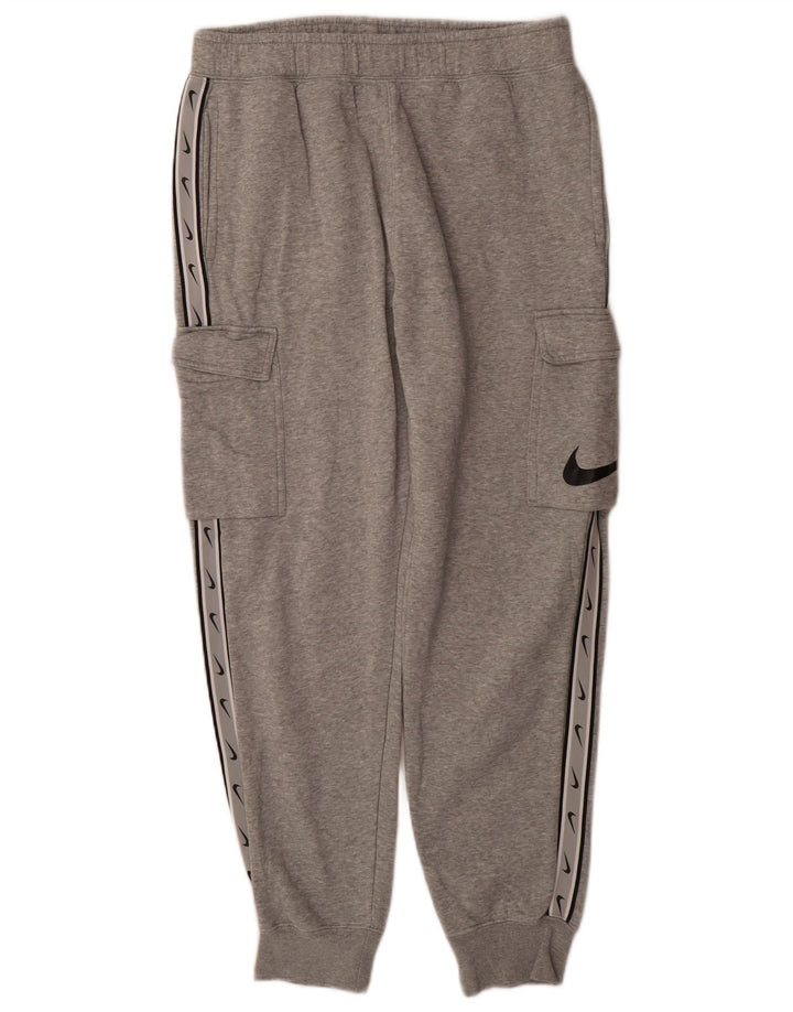 Nike Mens Graphic Cargo Tracksuit Trousers Joggers Medium Grey Flecked