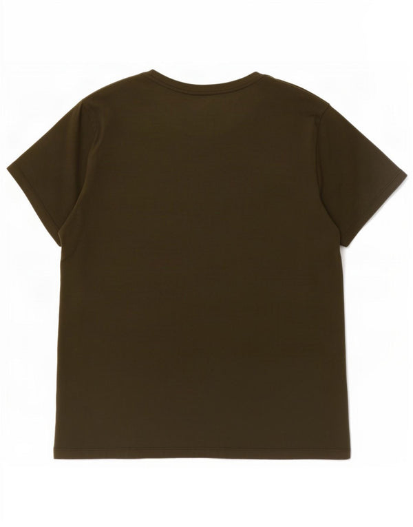 Hugo Boss Mens Graphic T-Shirt Top XL Khaki Cotton