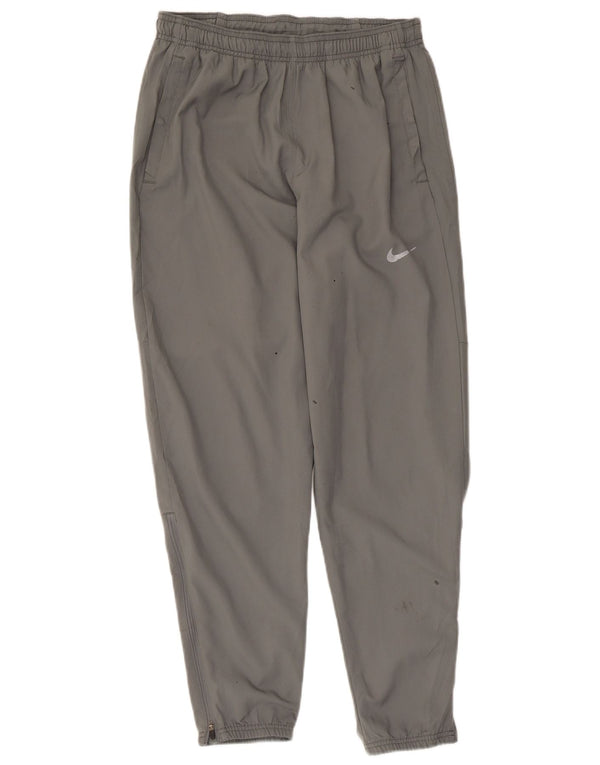 Nike Mens Dri Fit Tracksuit Trousers Joggers Small Grey Polyester