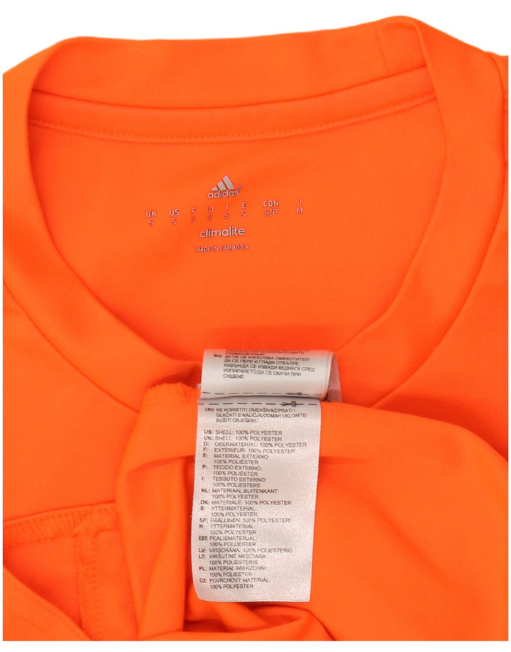 Adidas Herre Climalite T-Shirt Top Lille Orange Polyester