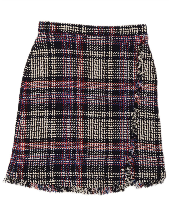Marks & Spencer Womens Straight Skirt UK 8 Small W28 Multicoloured Check