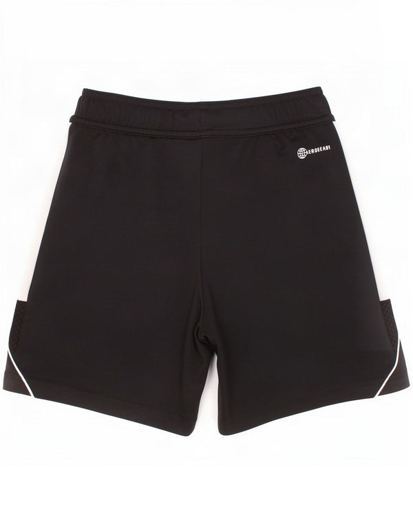 Pantaloncini sportivi Adidas Aeroready da ragazzo 9-10 anni in poliestere nero