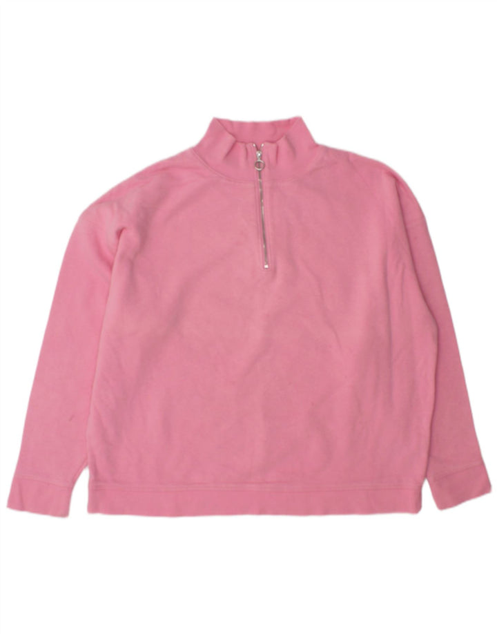 Marks & Spencer Womens Oversized Sweatshirt Jumper UK 14 Large Pink