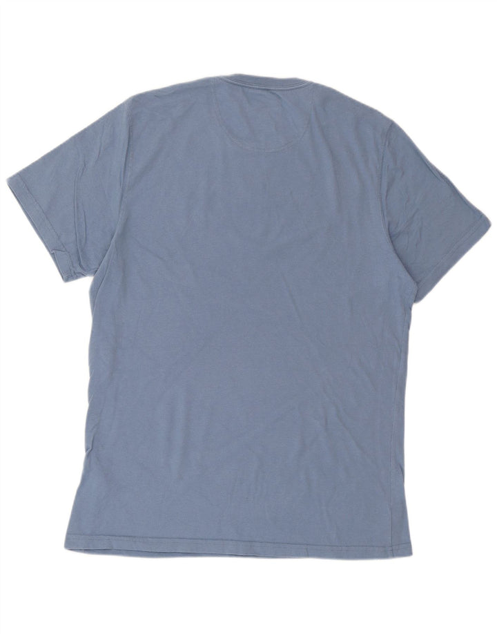 BARBOUR Mens Tailored Fit T-Shirt Top Medium Blue Cotton