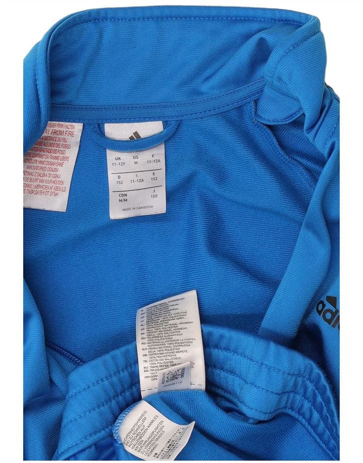 Giacca da tuta da ragazzo Adidas 11-12 anni in poliestere color block blu