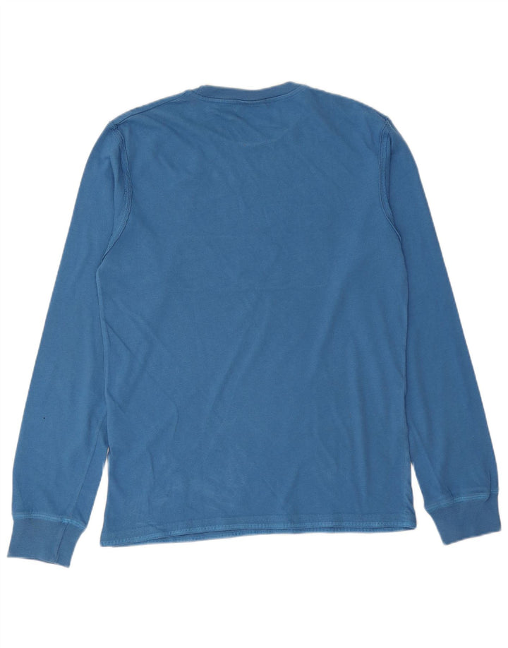 LEVI'S Mens Graphic Top Manga Larga Algodón Azul Medio