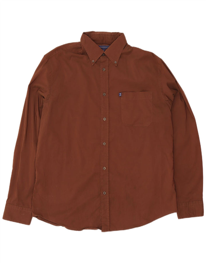 Trussardi Herrenhemd XL Braun Baumwolle