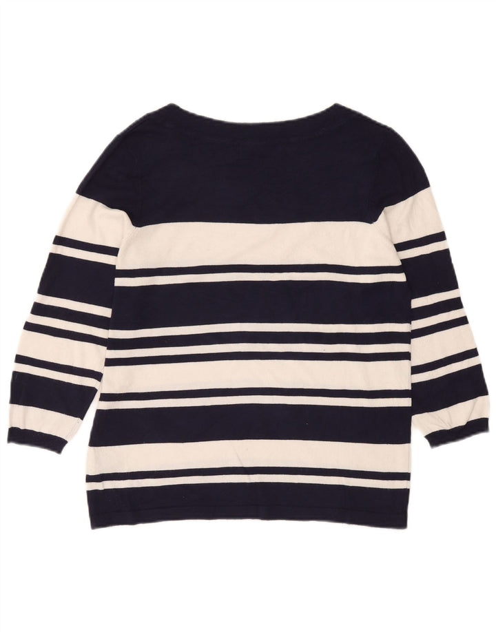 Marks & Spencer Womens Crew Neck Jumper Sweater UK 14 Medium Navy Blue
