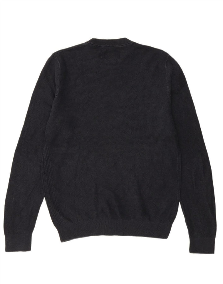 FARAH Mens Crew Neck Jumper Sweater Medium Navy Blue
