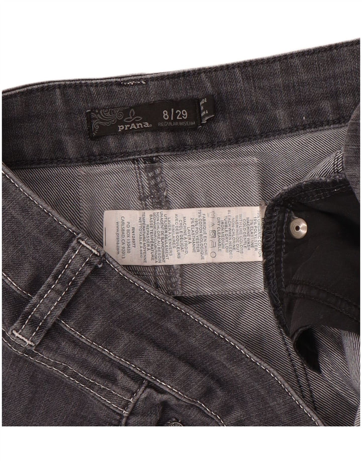PRANA Womens Regular Straight Jeans US 8 Medium W29 L32 Grey Cotton