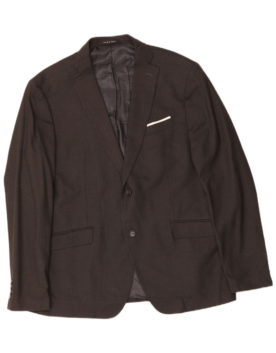 ZARA Mens 2 Button Blazer Jacket EU 56 XL Grey Viscose