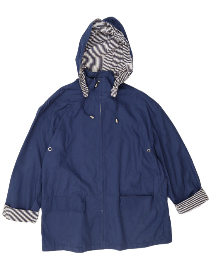 Marks & Spencer Damen St. Michael Kapuzen-Regenjacke UK 14 Large Blau