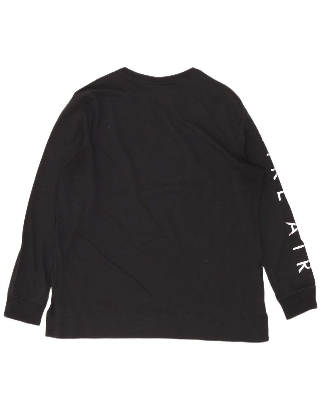 Top gráfico masculino Nike manga comprida grande preto