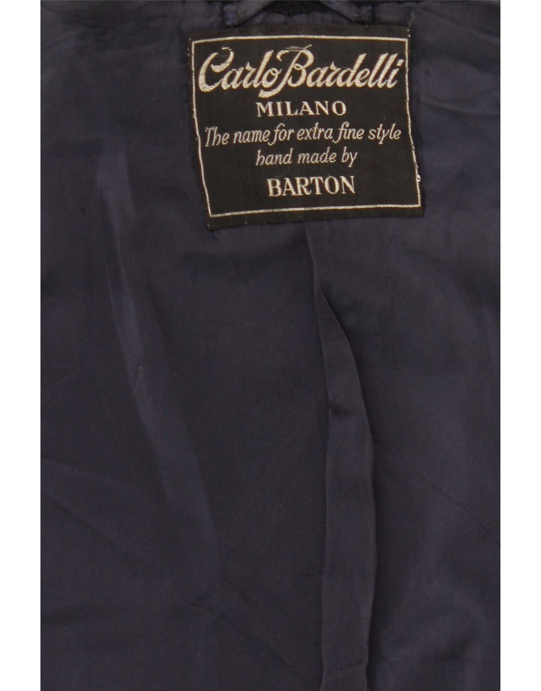 Carlo Bardelli Mens Double Breasted Coat UK 36 Small Navy Blue