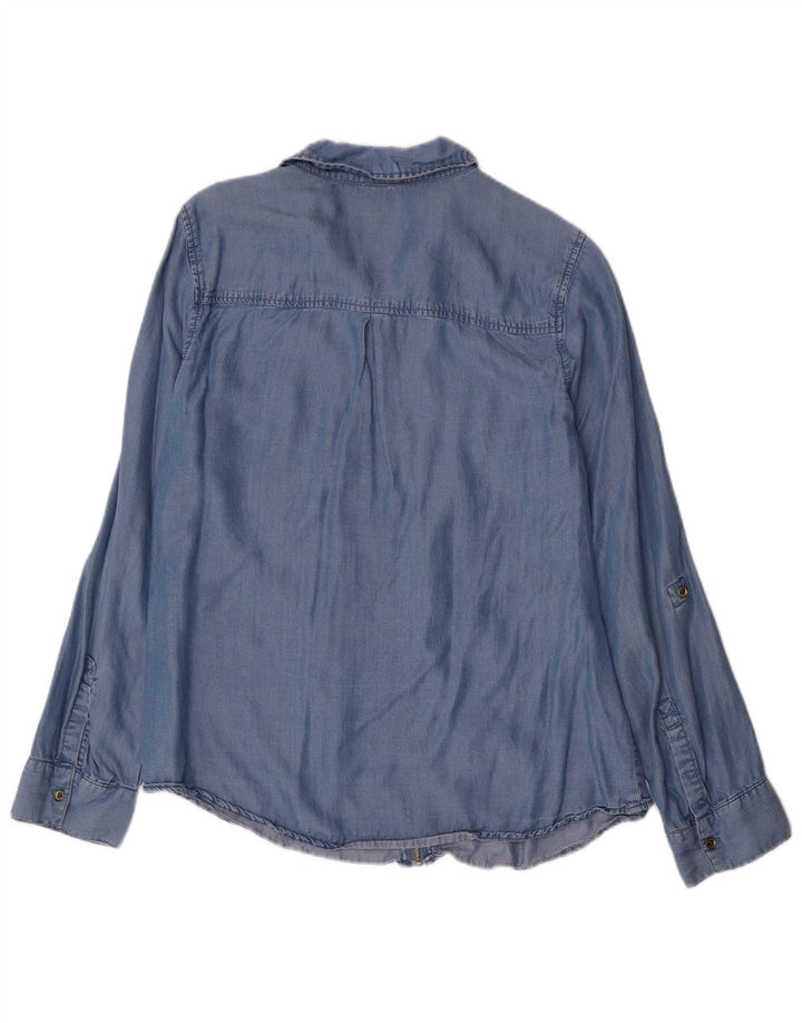 Michael Kors Womens Denim Shirt UK 14 Medium Blue Lyocell