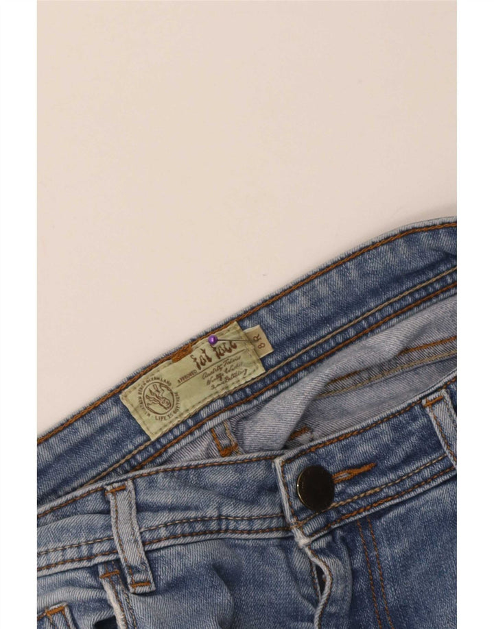 Fat Face Womens Distressed Bootcut Jeans UK 8 Small W28 L30 Blue