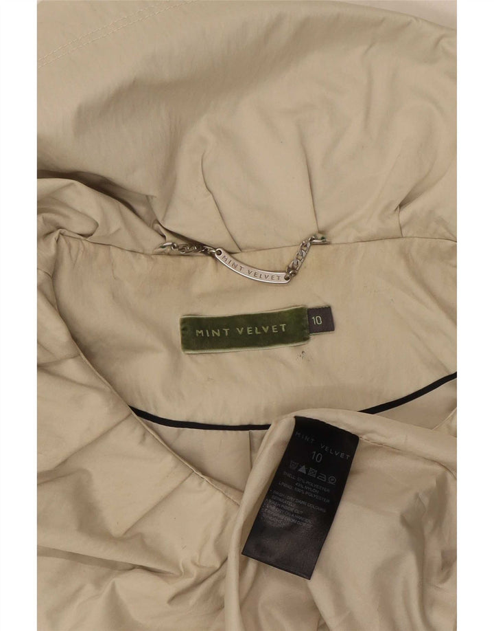 MINT VELVET Ženska prevelika parka jakna UK 10 Mala bež poliester