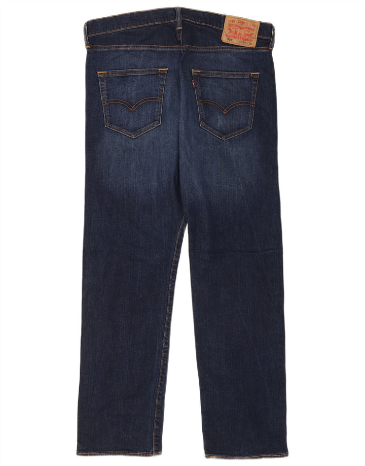 Levi's Mens 501 Straight Jeans W34 L30 Navy Blue