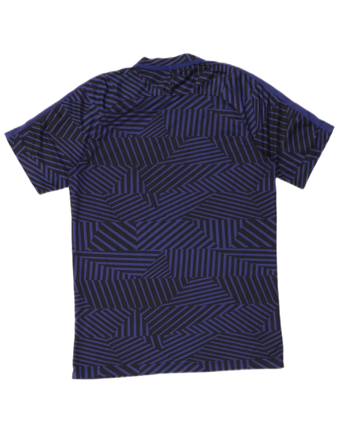Nike Mens Dri Fit T-Shirt Top Medium Navy Blue Geometric Polyester
