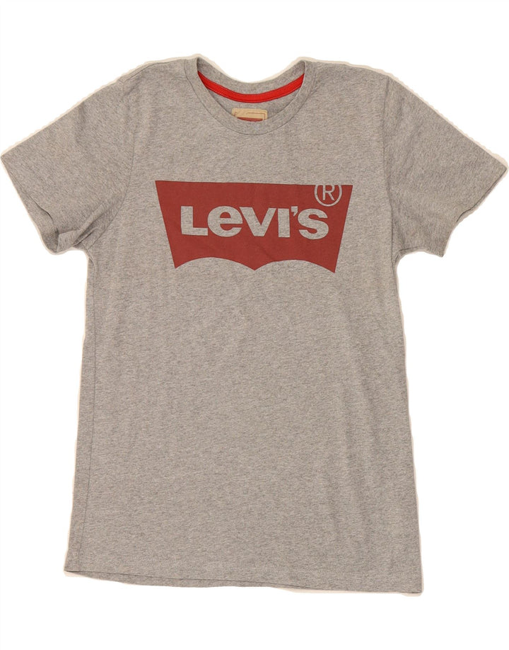 LEVI'S Girls Graphic T-Shirt Top 11-12 Years Grey Polyester Vintage Levi's and Second-Hand Levi's from Messina Hembry 