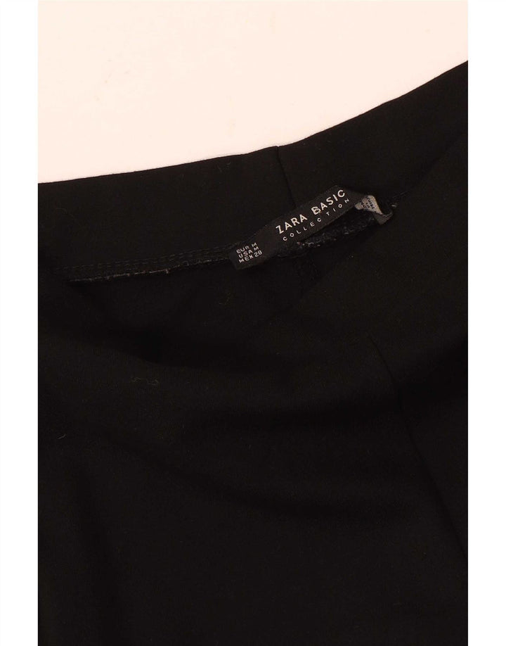 Zara Womens Leggings UK 12 Medium  Black Striped