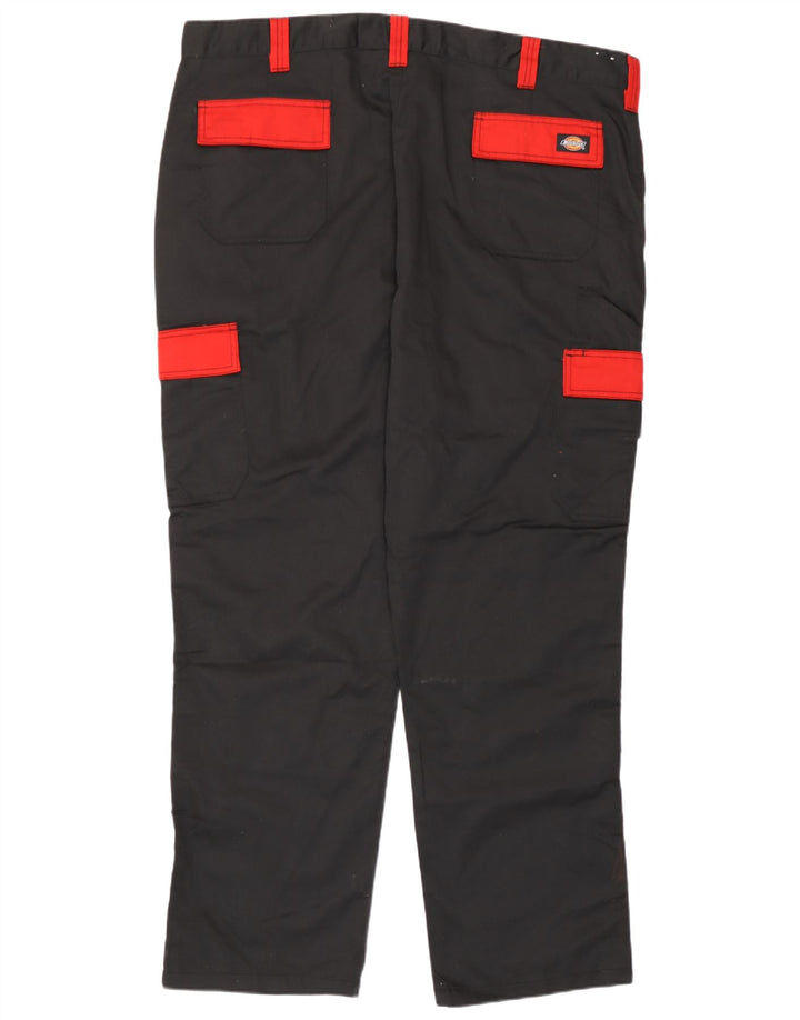 Dickies Gerade Herren-Cargohose W44 L31 Schwarzes Colourblock-Polyester