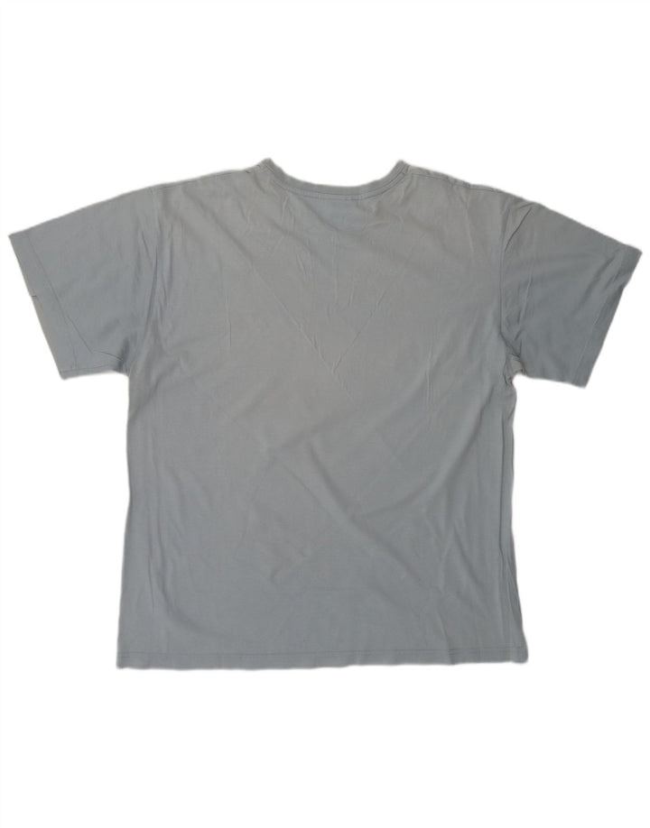 REEBOK Mens Graphic T-Shirt Top Large Blue Cotton