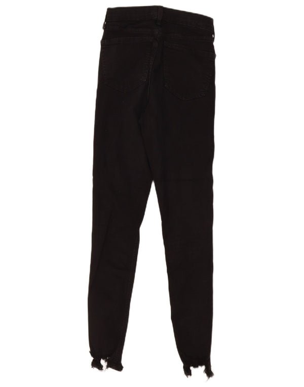 Topshop Damen Jamie Skinny Jeans W25 L27 Schwarze Baumwolle