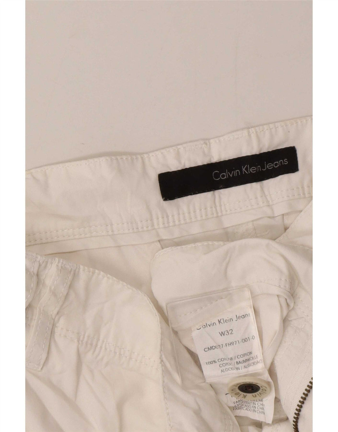 Ανδρικό σορτς Cargo Calvin Klein W32 μεσαίο λευκό βαμβακερό