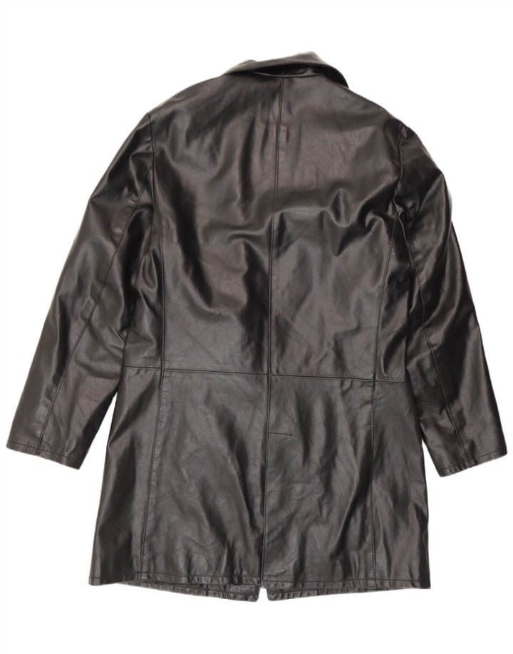 Blustaff Mens Leather Coat UK 40 Large Black Leather