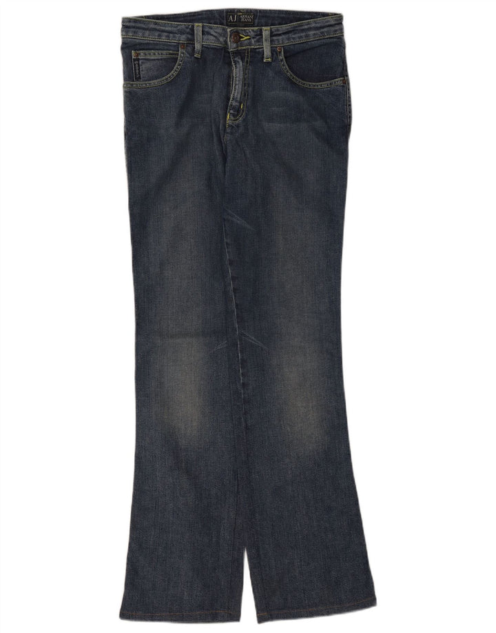 ARMANI Womens Straight Jeans W30 L31 Blue Cotton