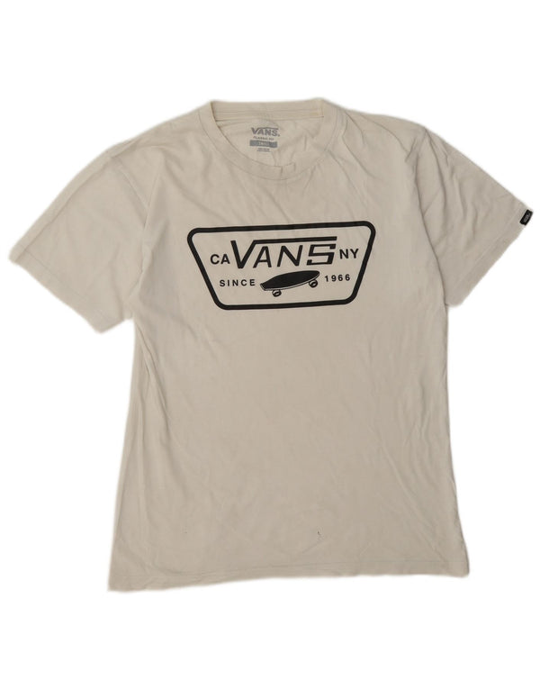 Vans T-shirt graphique coupe classique pour hommes, petit coton blanc