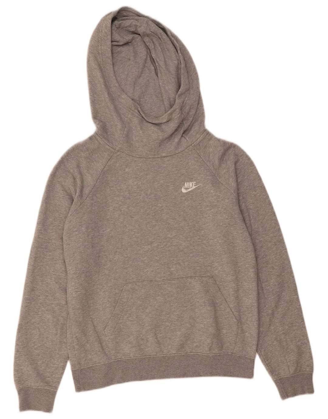 NIKE Womens Oversized Hoodie Jumper UK 10 Small Grey