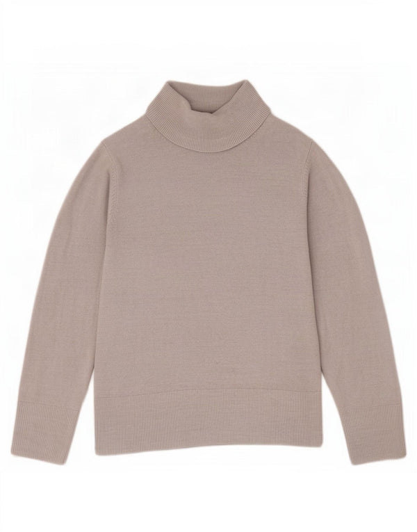 Marks & Spencer Womens Roll Neck Jumper Sweater UK 12 Medium Grey