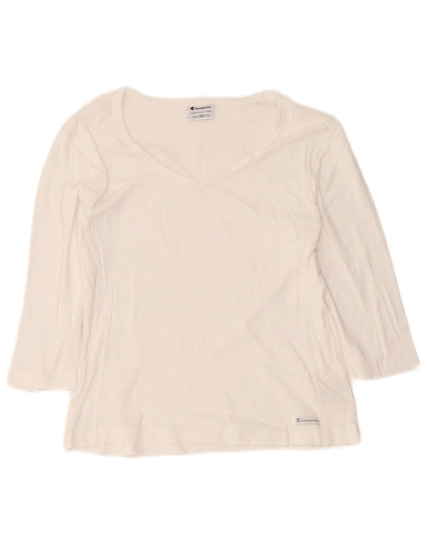 Champion Dame Top 3/4 ærmer UK 18 XL Hvid Bomuld