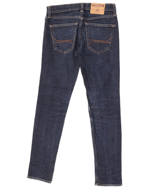 Hollister Damen Skinny Jeans W28 L30 Marineblau Baumwolle