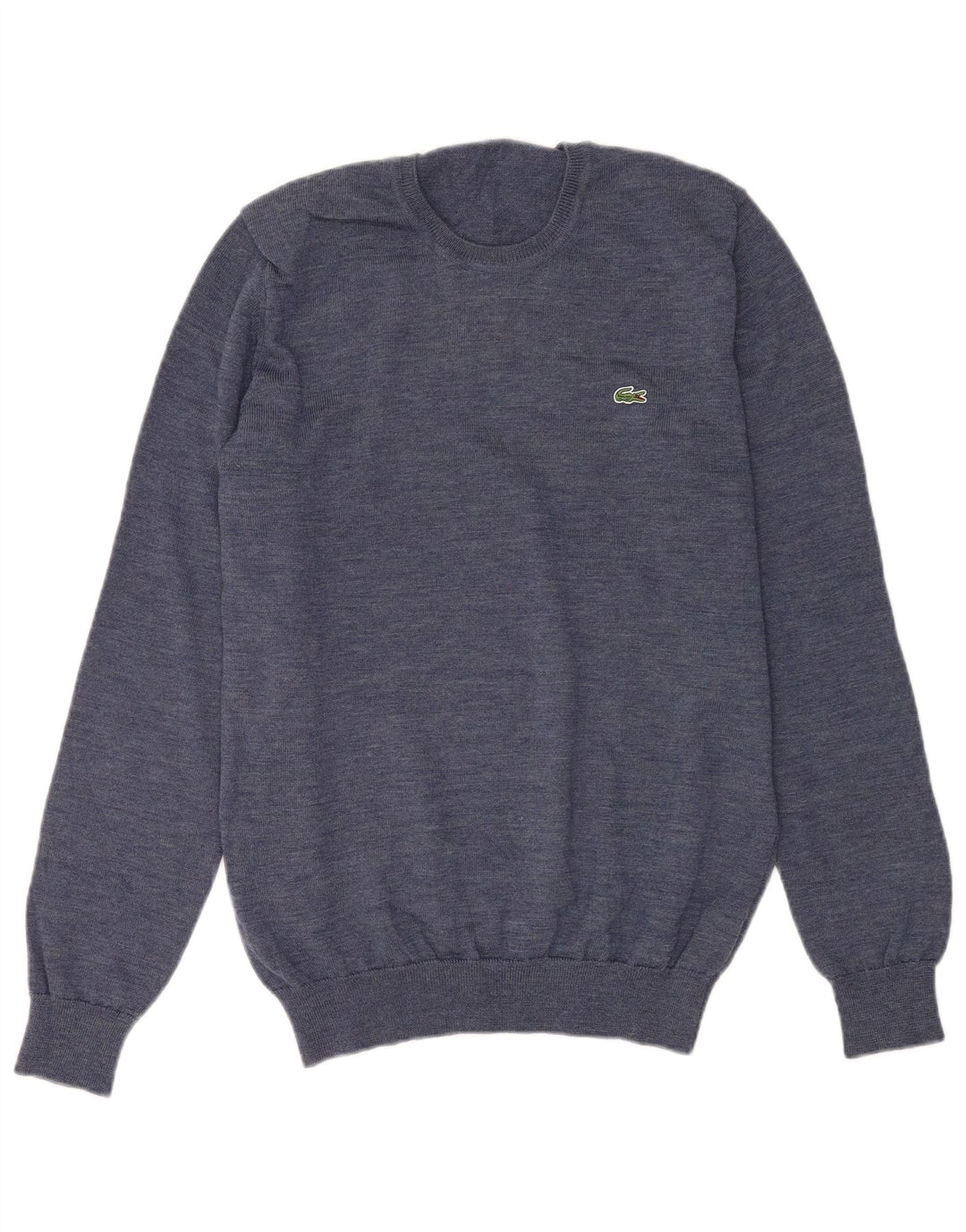 LACOSTE Herren-Pullover mit Rundhalsausschnitt, Größe 4, mittelblaue Wolle